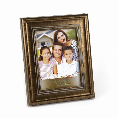 PORTA RETRATO FRISO CINZA 13X18