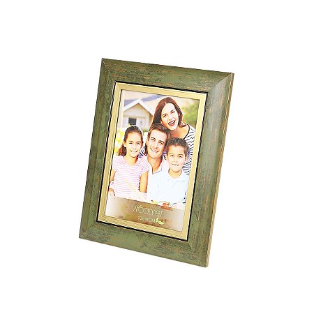 PORTA-RETRATO DE MADEIRA FRISO VERDE 20x25cm