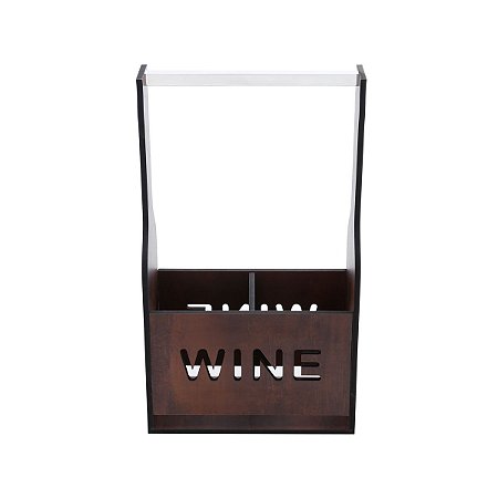 PORTA VINHO PARA DUAS GARRAFAS QUARTZO 22X11X38 cm