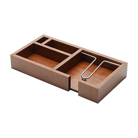 ORGANIZADOR P/CAFÉ C/PORTA GUARDANAPO 29X15X4,5CM