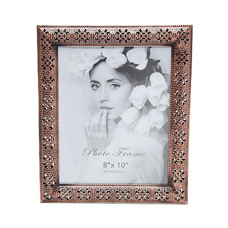 PORTA RETRATO DE FERRO ESMALTADO IMPERIAL 20X25CM