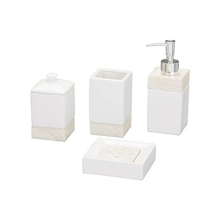 JG. 4 PEÇAS DE CERAMICA PARA BANHEIRO CLEAR