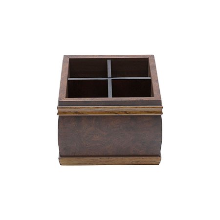 PORTA TALHER DE MADEIRA RADICA 17.5X17.5X13CM