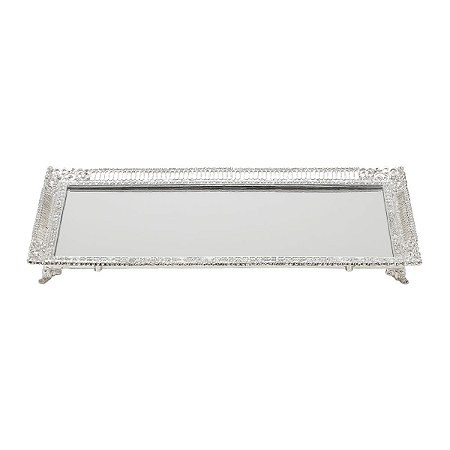 BANDEJA DE ZAMAC COM FUNDO ESPELHADO TRUE 30X15CM