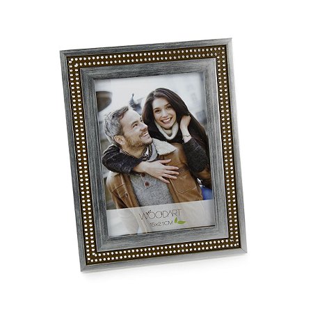 PORTA RETRATO STRASS PRATEADO 20X25