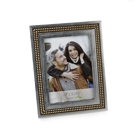PORTA RETRATO STRASS PRATEADO 10X15