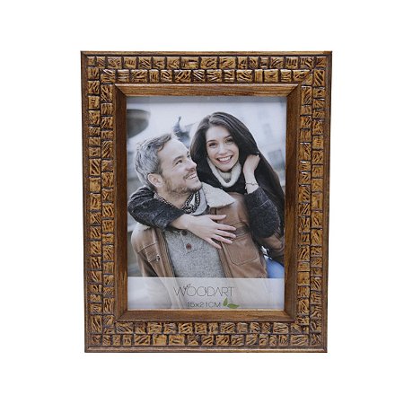 PORTA RETRATO DE MADEIRA COQUINHO 15X21CM