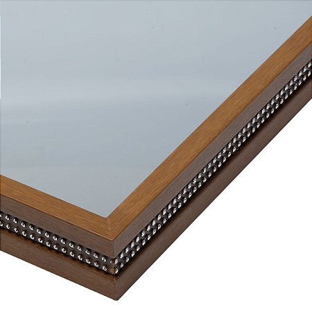 BANDEJA ESPELHADA STRASS 46X26X4,5cm