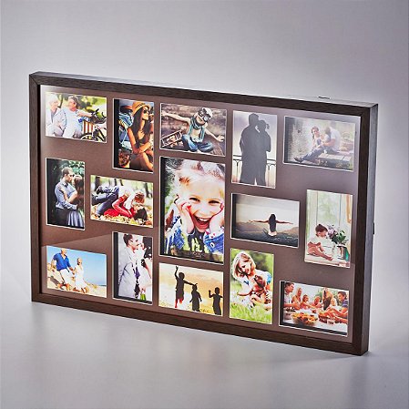 PAINEL COLLECTION PARA 14 FOTOS 10x15 E 1 FOTO 15x21 MARROM
