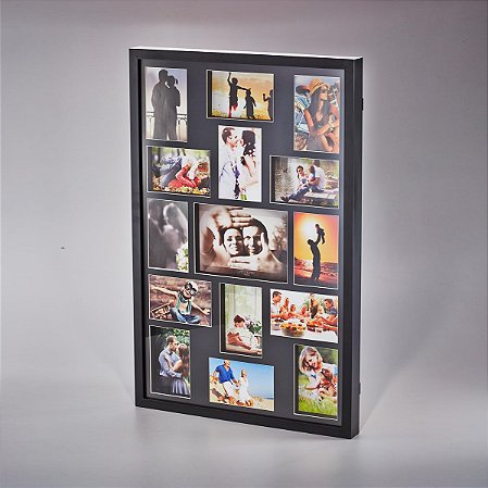 PAINEL COLLECTION PARA 14 FOTOS 10x15 E 1 FOTO 15x21 PRETO