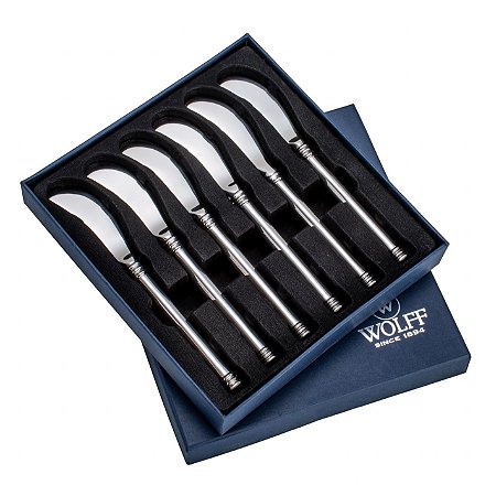 CJ 6PC FACA P/PATÊ DE AÇO INOX ATENAS