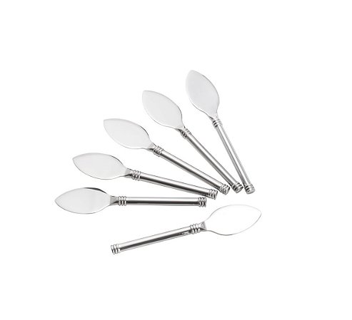 CJ 6PC ESPÁTULA P/PATÊ DE AÇO INOX ATENAS