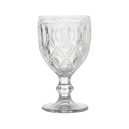 JG 6 TACAS DIAMOND DE VIDRO TRANSPARENTE 290ML