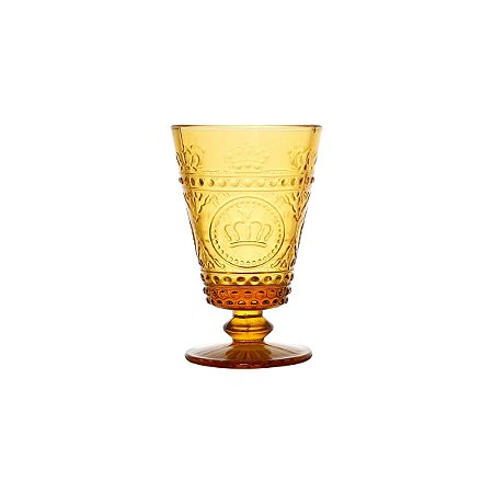 JG. 6 TAÇAS P/ ÁGUA CROWN AMBAR 430ML