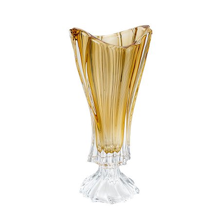 VASO DE CRISTAL ECOLÓGICO C/PÉ PLANTICA AMBAR 40CM