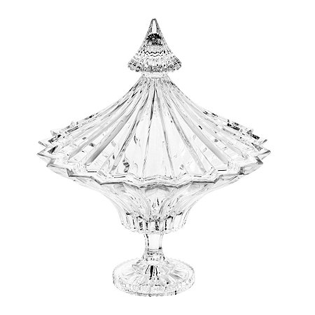 BOMBONIERE DE CRISTAL ECOLÓGICO C/TAMPA E PÉ BALLET