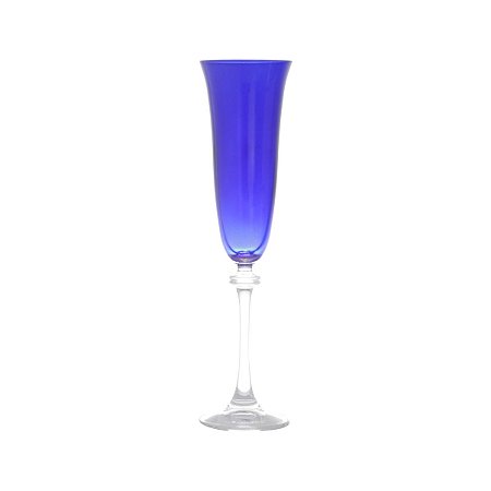 CJ 6 TAÇAS P/CHAMPAGNE DE CRISTAL ECOLÓGICO ALEXANDRA AZUL
