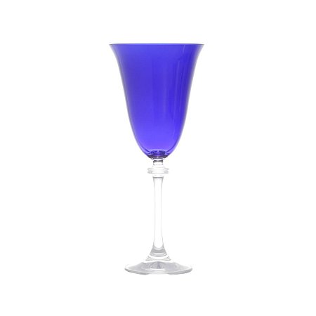CJ 6 TAÇAS P/AGUA DE CRISTAL ECOLÓGICO ALEXANDRA AZUL 350ML