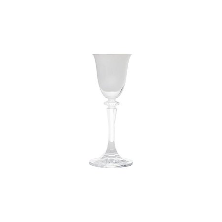 CJ 6 TAÇAS P/LICOR DE CRISTAL ECOLÓGICO KLEOPATRA BRANCA