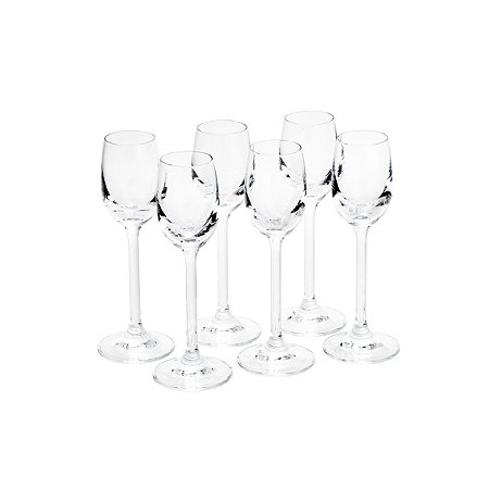 CJ 6 TAÇAS P/LICOR DE CRISTAL ECOLÓGICO GASTRO 60ML