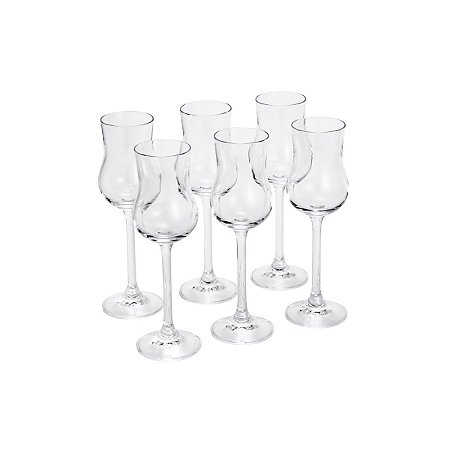 CJ 6 TAÇAS P/GRAPPA DE CRISTAL ECOLÓGICO GASTRO 115ML