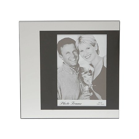 PORTA RETRATO DE AÇO INOX ESCOVADO PINTADO 10X15CM