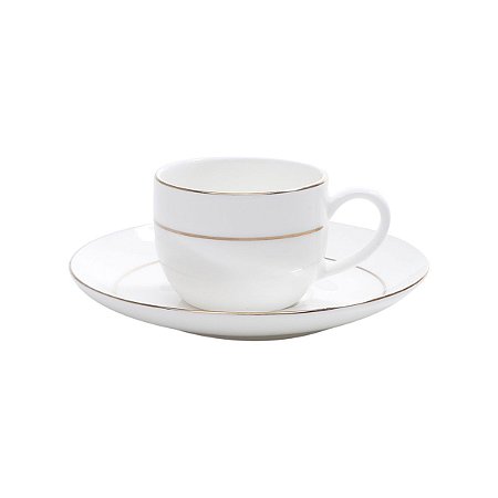 JG 6 XÍCARAS P/CAFÉ C/PIRES DE PORCELANA