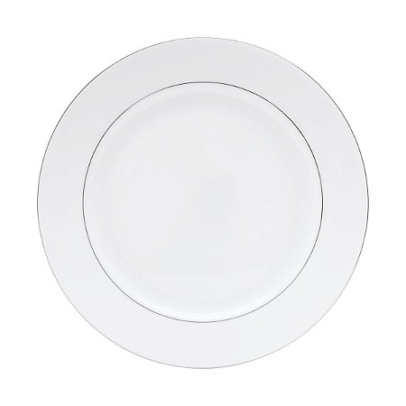 CJ 6 PRATOS JANTAR DE PORCELANA NICE SILVER 27CM