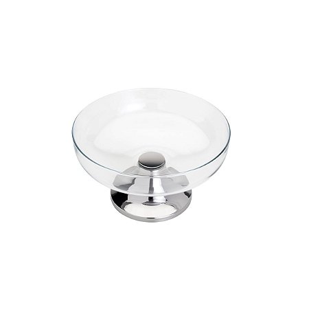 CENTRO DE MESA CRISTAL GENOVA C/PÉ 28x16cm