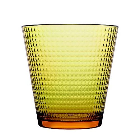 JG 6 COPOS BAIXOS GENERATION EM VIDRO 250ML A8,7CM COR AMBAR