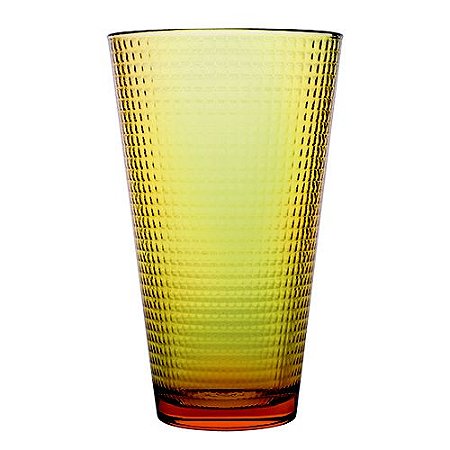 JG 6 COPOS ALTOS GENERATION EM VIDRO 340ML A13,5CM COR AMBAR