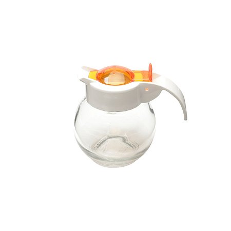 JARRA DE VIDRO TRANSPARENTE E LARANJA 180ml