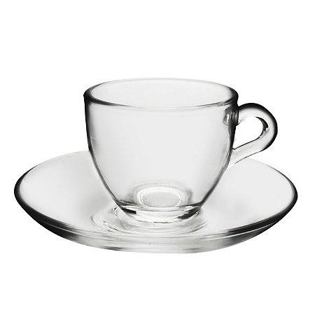 JG DE 12 PEÇAS PARA CAFÉ BASIC EM VIDRO 90ML
