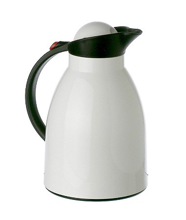 GARRAFA TÉRMICA EM ABS 1L BRANCO E PRETO