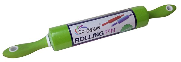 ROLO PARA MASSAS EM SILICONE 6.5X52CM CORES SORTIDAS
