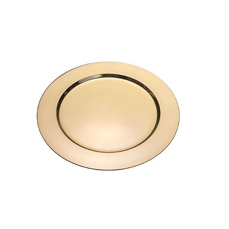 SOUSPLAT DE AÇO INOX ACABAMENTO EM DOURADO