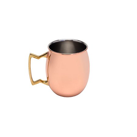 CANECA DE AÇO INOX ACABAMENTO EM COBRE MOSCOW MULE 500 ML