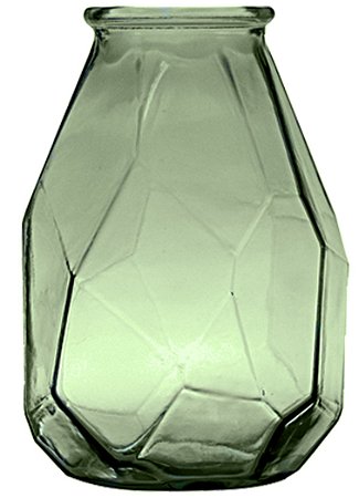 VASO DE VIDRO ORIGAMI 35CM VERDE