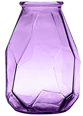 VASO DE VIDRO ORIGAMI 35CM VIOLETA