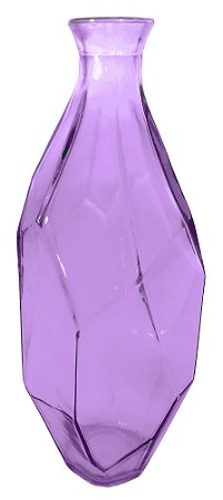VASO DE VIDRO ORIGAMI 31CM VIOLETA