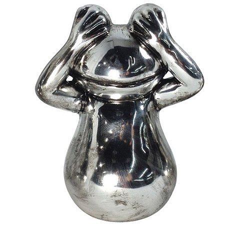 SAPO DECORATIVO NAO VE PRATA - 9X7X12 CM