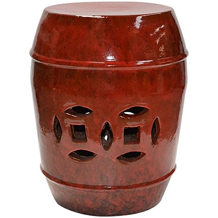 BANQUETA SEAT GARDEN DE CERAMICA CORAL- 38X48 CM