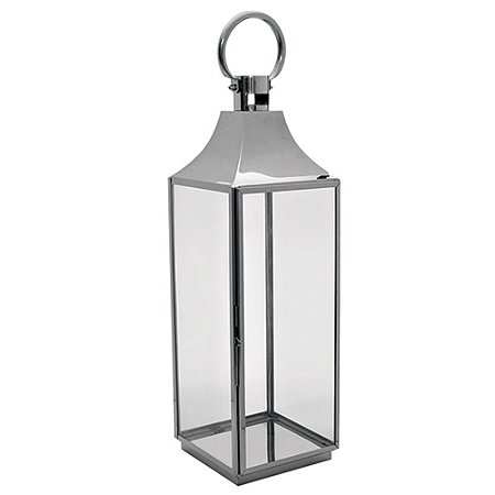 LANTERNA DECORATIVA DE METAL E VIDRO