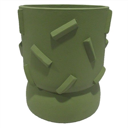 VASO DE CIMENTO VERDE