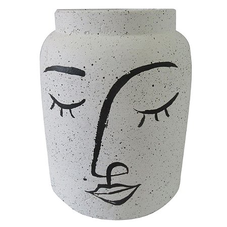 VASO EM CIMENTO BRANCO