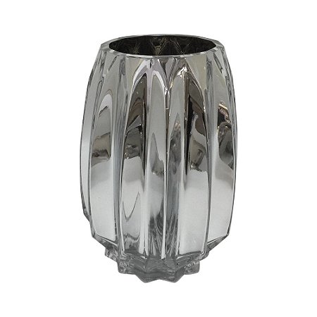 VASO DE VIDRO PRATA