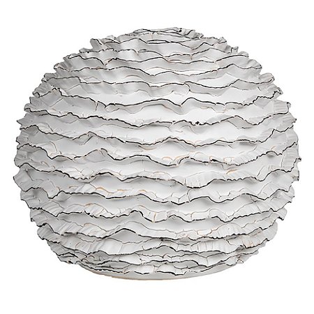 PECA DECORATIVA DE CERAMICA BRANCA
