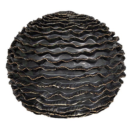 PECA DECORATIVA DE CERAMICA PRETA