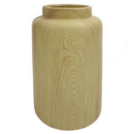 VASO DE CERAMICA COM EFEITO DE MADEIRA