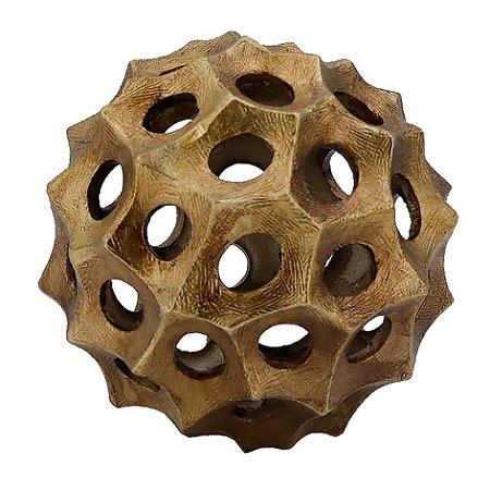 ESFERA DECORATIVA DE RESINA MARROM